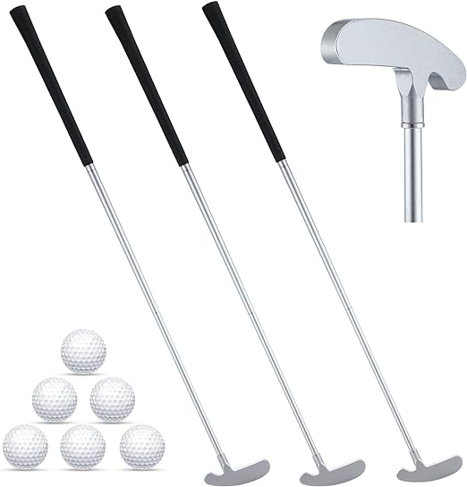 wettarn 3 sets golf clubs mini two ways golf putter set for men women kids indoor outdoor  ‎wettarn