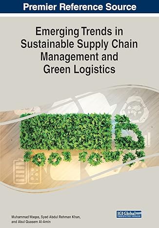 emerging trends in sustainable supply chain management and green logistics 1st edition muhammad waqas ,syed