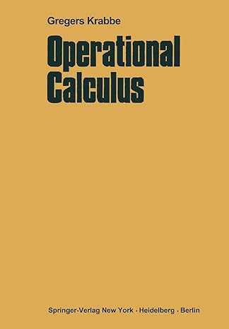 operational calculus 1st edition gregers krabbe 3642877060, 978-3642877063
