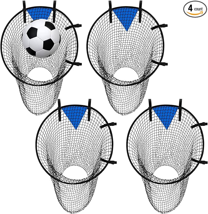 ‎Lenwen 4 Pcs Soccer Target Net Corner Target Goal Easy To Attach And Detach