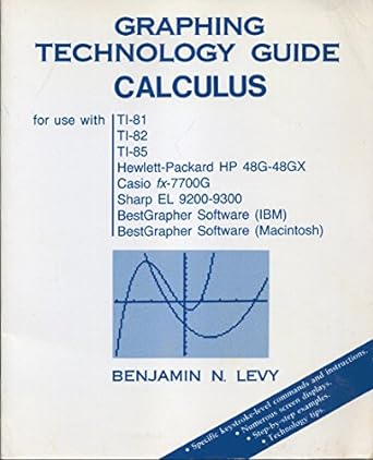 graphing technology guide calculus 1st edition benjamin n levy 0669353795, 978-0669353792
