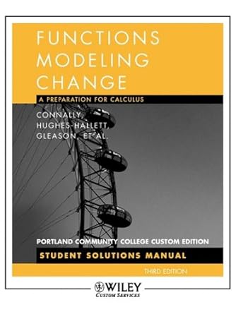 functions modeling change a preparation for calculus 3rd edition and et al conna hughes hallett, gleason