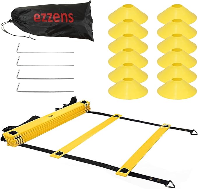 ezzens ultimate agility ladder set 9 rungs  ‎ezzens b0c4kf4xwg
