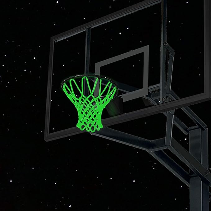 ‎greus glow in the dark basketball net luminous nightlight outdoor sun powered net nylon sport indoor 