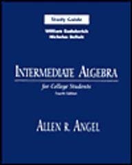 intermediate algebra for college students 4th edition allen r angel 0132353598, 978-0132353595
