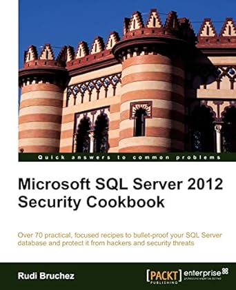 microsoft sql server 2012 security cookbook 1st edition rudi bruchez 1849685886, 978-1849685887
