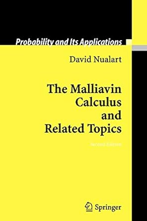 the malliavin calculus and related topics 1st edition david nualart 3642066518, 978-3642066511