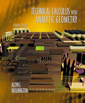 technical calculus with analytic geometry 4th edition allyn washington 0201711125, 978-0201711127