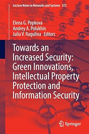 towards an increased security green innovations intellectual property protection and information security 1st