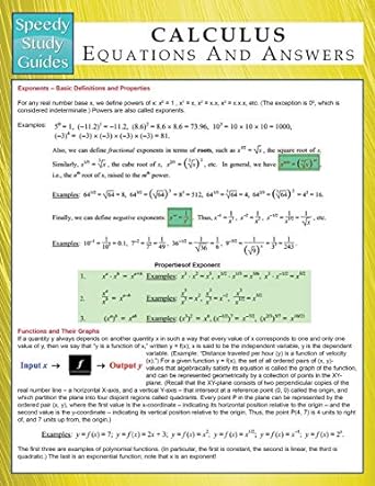 calculus equations and answers 1st edition speedy publishing llc 1681453630, 978-1681453637