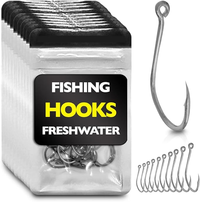 ‎big worm fishing hooks freshwater assortment small fishing hooks panfish hooks bass hooks  ‎big worm