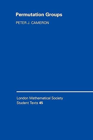 london mathematical society student texts 45 1st edition cameron 0521653789, 978-0521653787