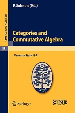 categories and commutative algebra 1st edition p salmon 3642109780, 978-3642109782