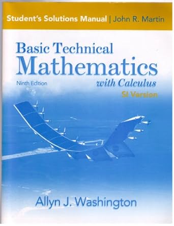 student solutions manual for basic technical mathematics with calculus si version 9th edition allyn j