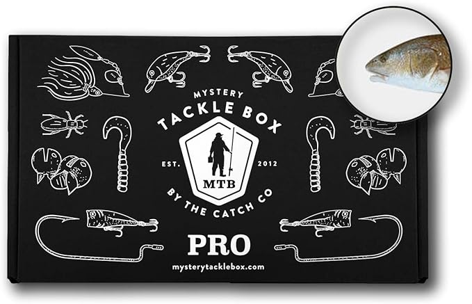 catch co mystery tackle box pro inshore saltwater fishing kit redfish striped bass snook speckled trout