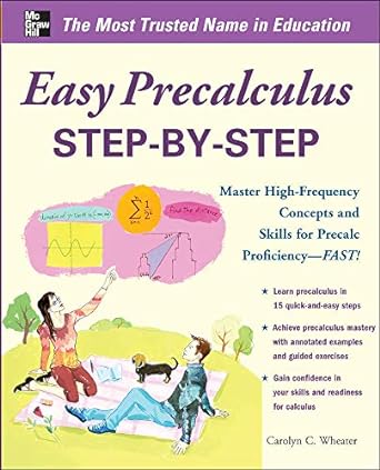 easy precalculus step by step 1st edition carolyn wheater 0071767673, 978-0071767675