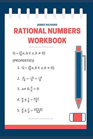 rational numbers workbook 1st edition james richard 979-8604871515