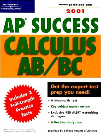 ap success calculus ab bc 2001st edition peterson's guides 0768904994, 978-0768904994