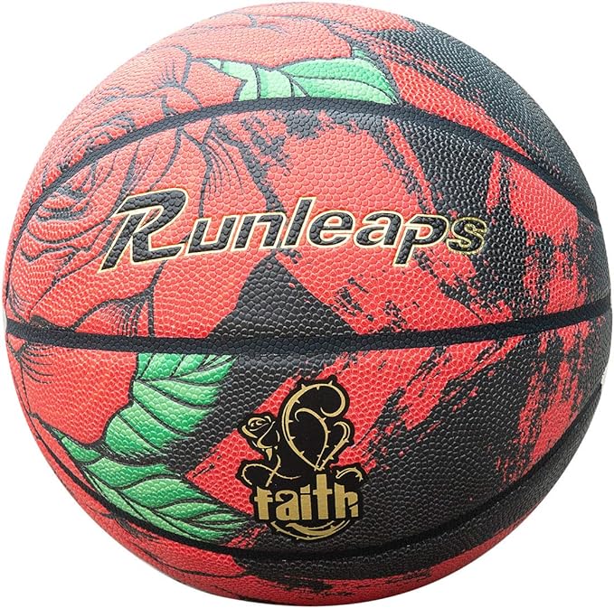 runleaps basketball outdoor indoor colorful rose basketballs composite leather basketball ball for men women