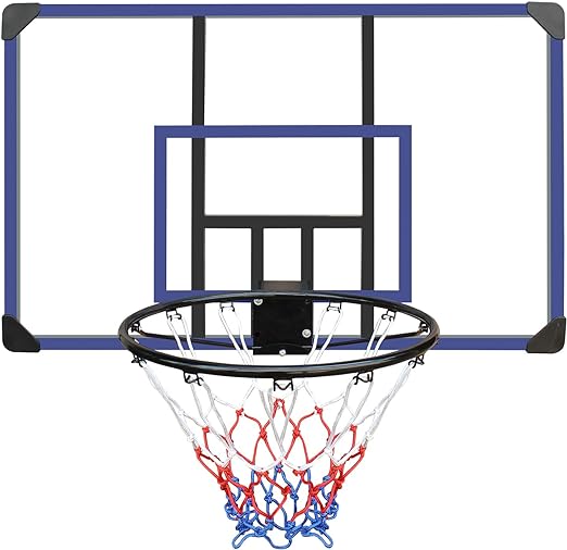 aokung wall mounted basketball hoop 45 x 29 shatterproof back folding hoop durable hoop and all weather net