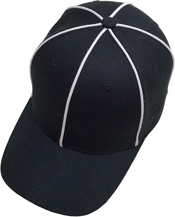 toptie sporting goods official referee hat black with white stripe adjustable black ball cap  toptie
