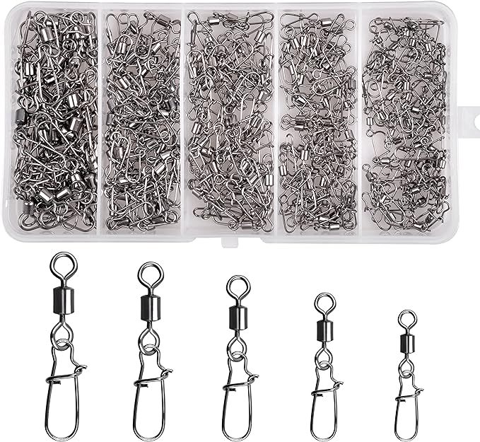 rolling barrel fishing swivel snaps 210pcs fishing swivel with nice snaps high strength copper and stainless