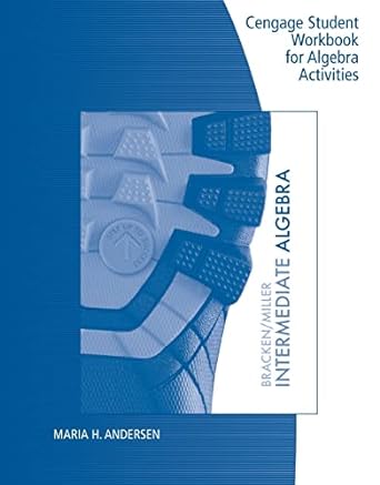 cengage student workbook for algebra activities intermediate algebra 1st edition laura bracken ,ed miller
