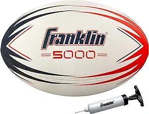 franklin sports rugby ball 5000 rugby training ball official size 5 rugby ball great for practice or matches