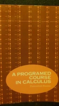 a programed course in calculus iii transcendental functions 1st edition editor b000bugg6q