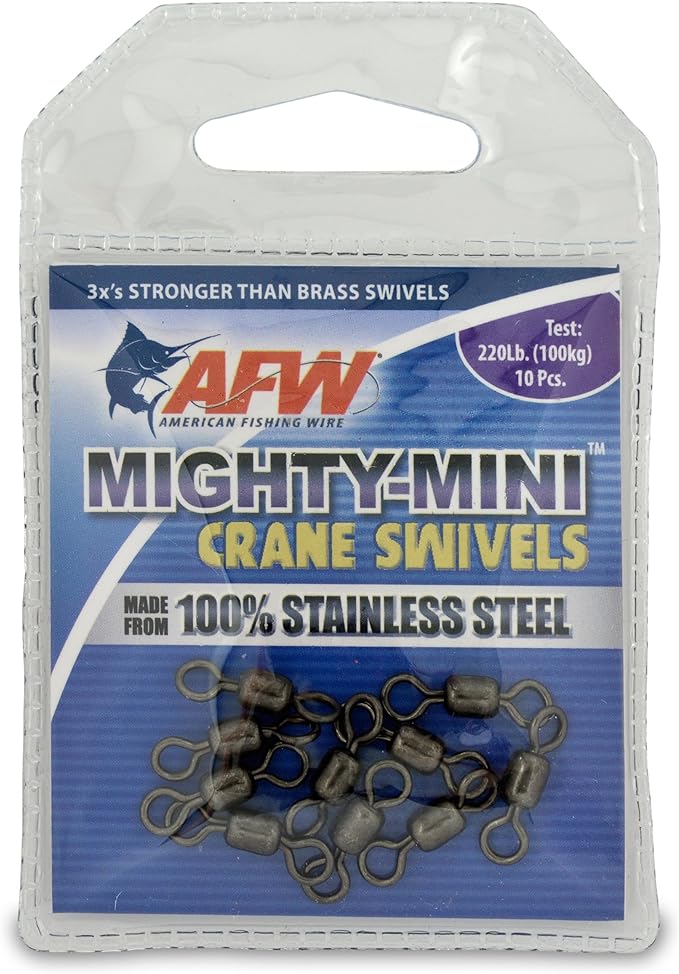 american fishing wire mighty mini crane swivels  ?afw b004xumovq