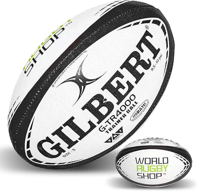 world rugby shop x gilbert g tr4000 rugby ball adult and youth sizes 3 4 and 5 hand stitched 3 ply