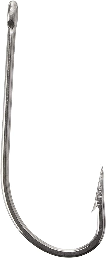 mustad classic 34007 oshaughnessy stainless steel saltwater long shanked fishing hook forged size 2/0 