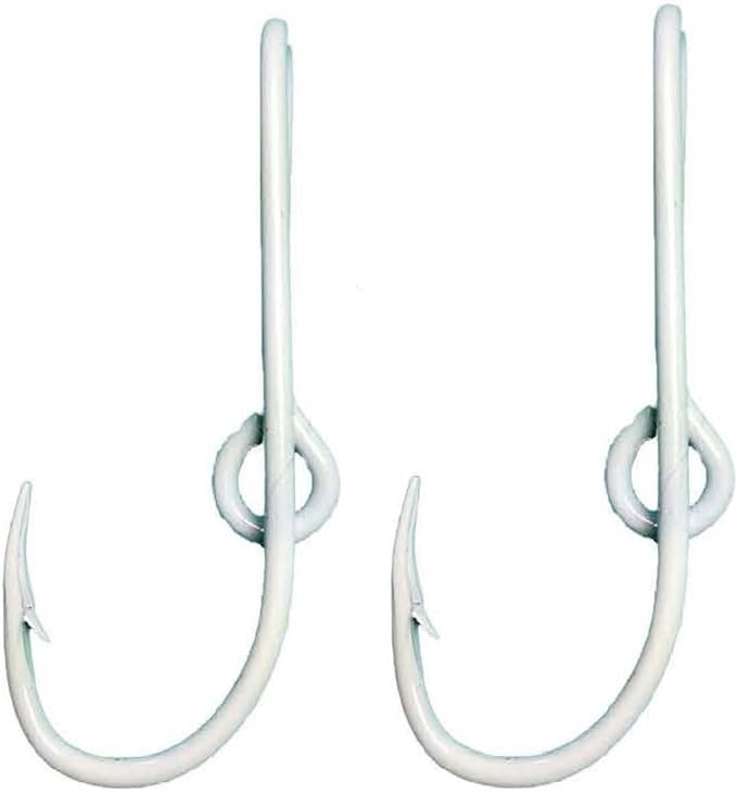 eagle claw hat fish hook set of two white hat fish hooks pins for cap  ?eagle claw b00lwtw830