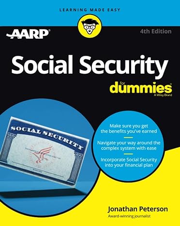 social security for dummies 4th edition jonathan peterson ,aarp 1119689929, 978-1119689928