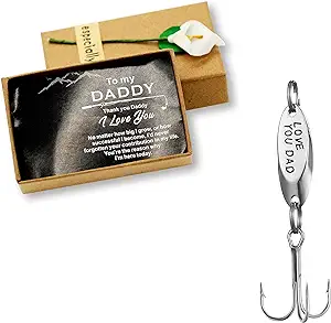 uloveido stainless steel treble fishhooks fishing circle hooks with gift box for men husband dad christmas