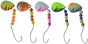 suzies spinners slow death tiger deep cup walleye rigs 5 per pack  ‎generic b09c59mdgm