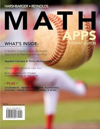 math apps 1st edition ronald j harshbarger 0840058225, 978-0840058225