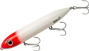 heddon super spook topwater fishing lure for saltwater and freshwater red head super spook  ?heddon b000albt90
