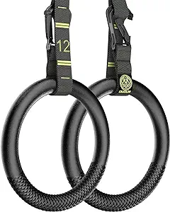 quolix gymnastic rings with adjustable straps non slip pull up rings with straps 1300lbs exercise rings with