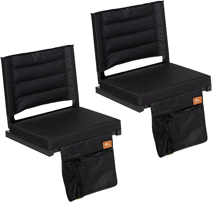 loeniy 2 pack stadium seats for bleachers with back support bleacher seats with backs and extra thick padded