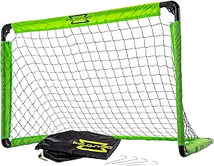 franklin sports portable mini soccer goal folding indoor + outdoor kids mini soccer net with carry bag