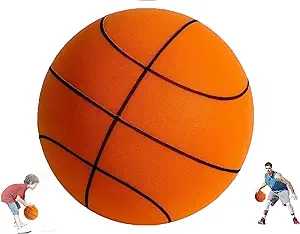 Ivmqclicc Silent Basketball Quiet Basketball Indoor Uncoated High Density Foam Ball Mute Basketball High Resilience Safe Soft And Lightweight