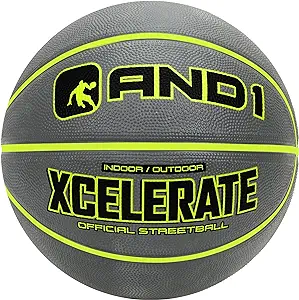 and1 xcelerate rubber basketball official regulation size 7 deep channel construction streetball made for