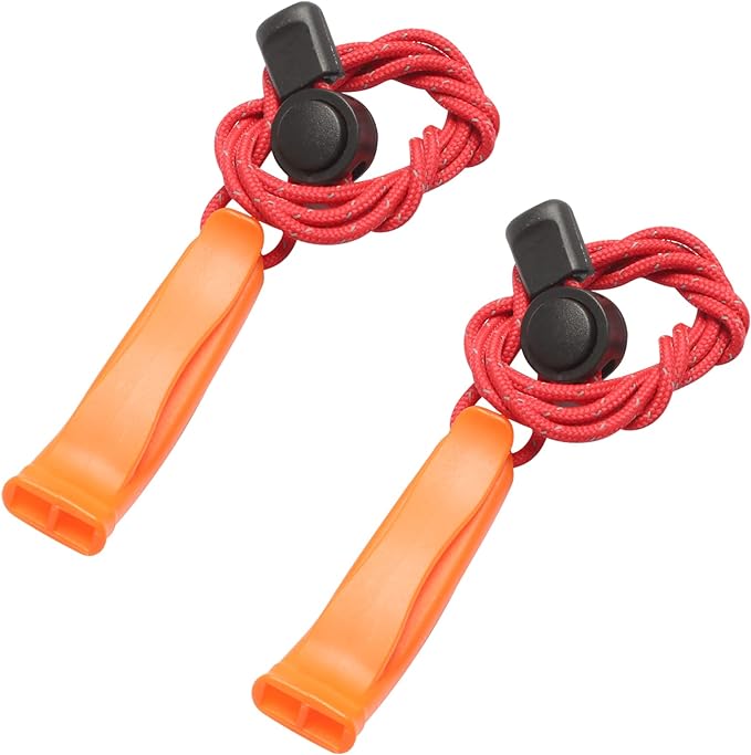 jawflew emergency whistles with lanyard plastic whistles super loud safety whistle ideal for kayaking boating