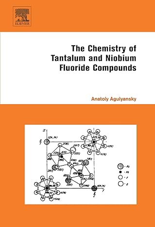 the chemistry of tantalum and niobium fluoride compounds 1st edition anatoly agulyansky 0444545611,