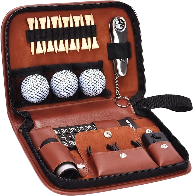 jiskan golf gifts for men and women golf accessories set with hi end case golf balls rangefinder golf tees