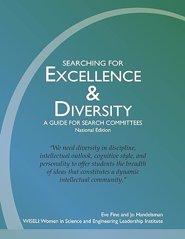 searching for excellence and diversity a guide for search committees 1st edition eve fine ,howard hughes