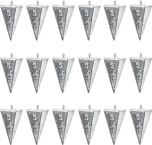 18pcs pyramid fishing weights sinkers for fishing pyramid sinkers fishing weights sinkers saltwater for