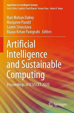 artificial intelligence and sustainable computing proceedings of icsiscet 2020 1st edition hari mohan dubey