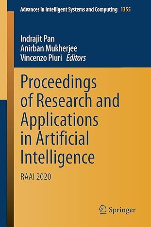 proceedings of research and applications in artificial intelligence raai 2020 1st edition indrajit pan
